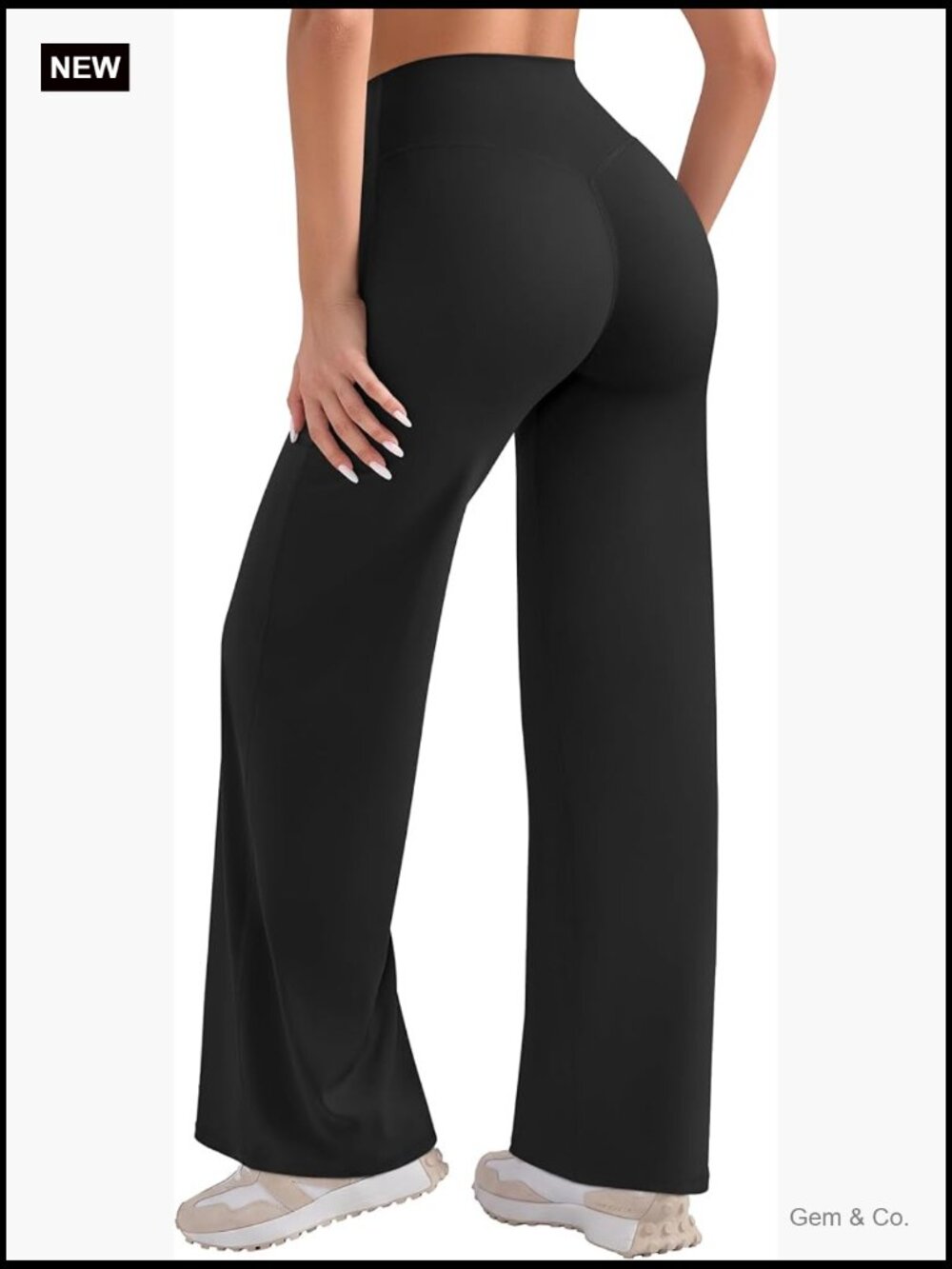 High Waist Wide Leg Yoga Pants Tummy Control Workout Leggings